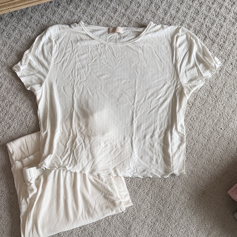 nuuds Cream Pajama Set